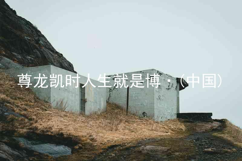 尊龙凯时人生就是博·(中国)